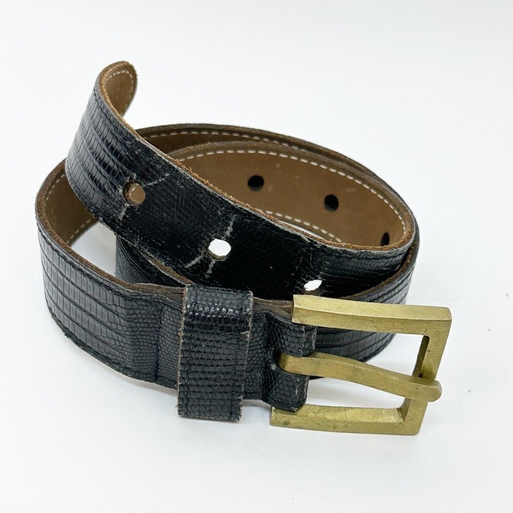 Johnny Farah Black Leather Belt